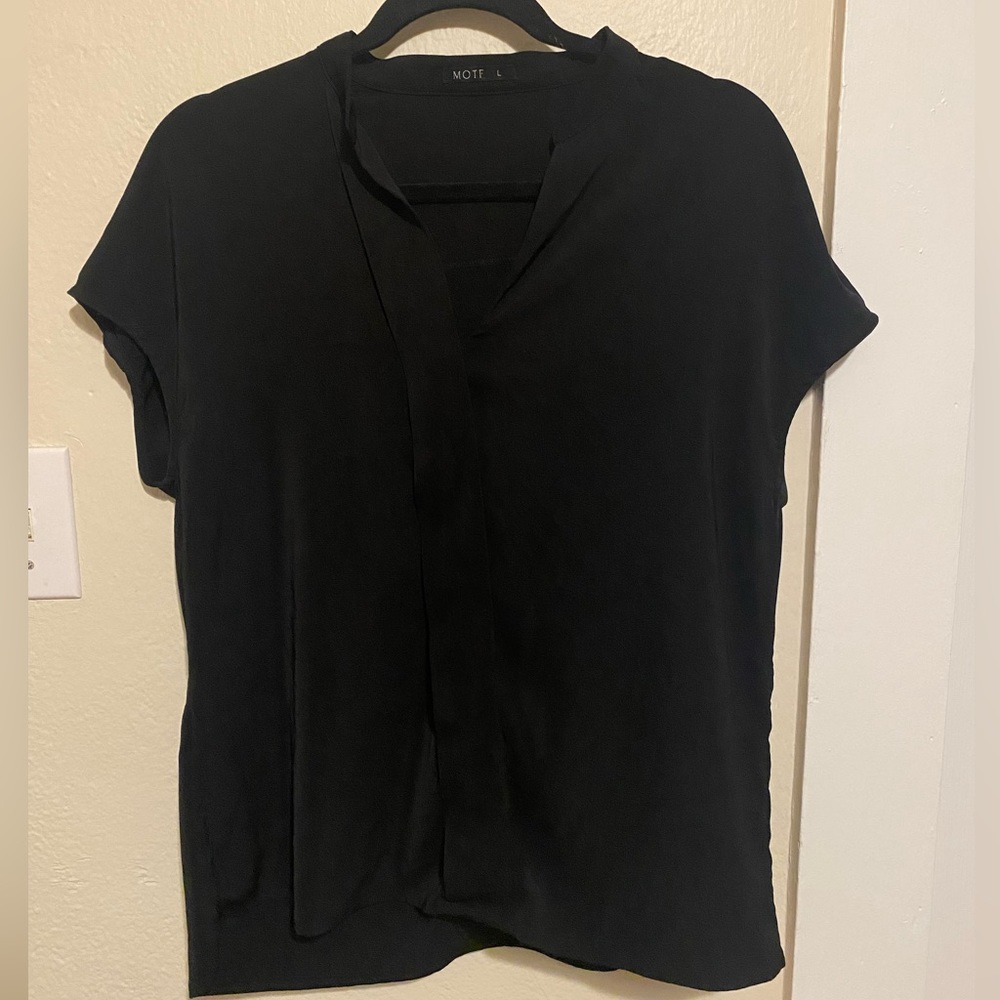 Black Short Sleeve Blouse